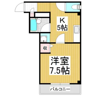 ダリヤビル【202号室】の間取り