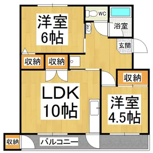 松本昭和ビル【203号室】の間取り