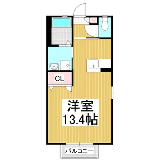 クレールB【1階】の間取り