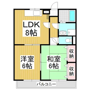 ヴェルチェ千野マンション【A302号室】の間取り