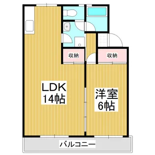 長野県松本市里山辺【マンション】の間取り