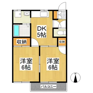 フレグランスハピネス A棟【201号室】の間取り