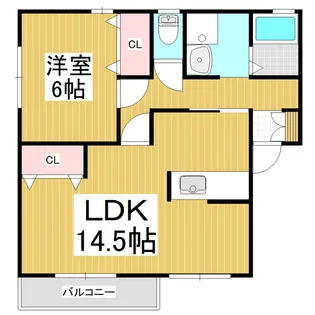 クロワールつのだ【102号室】の間取り