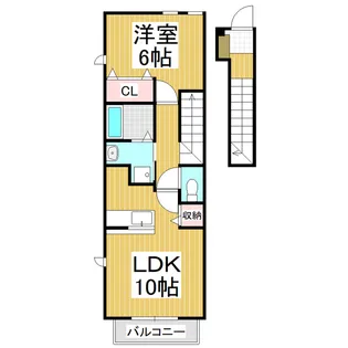ヴィラ・ソレアード【2階】の間取り