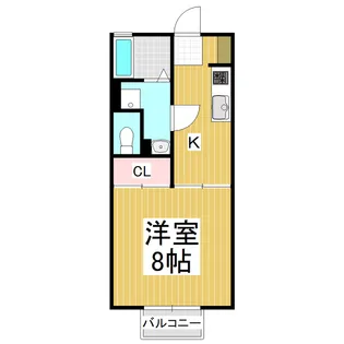 メゾンクレールA棟【1階】の間取り