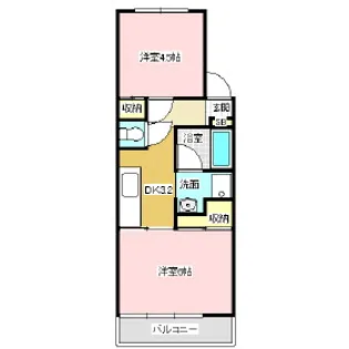 コーポタナカ【304号室】の間取り