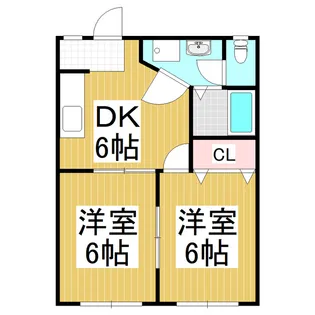 ハイツ常念C.D【D101号室】の間取り