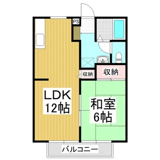 ハイツヨネクラ【202号室】の間取り