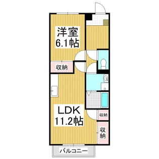 レジデンス筒井Ⅱ【1階】の間取り