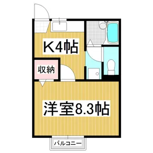 フレグランスあすかB棟【2階】の間取り