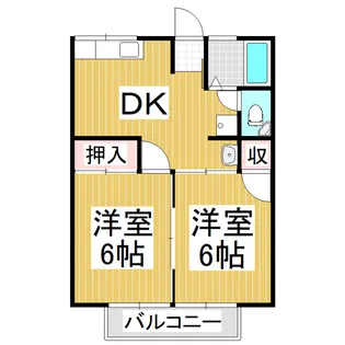 シティハイムなかむら【101号室】の間取り