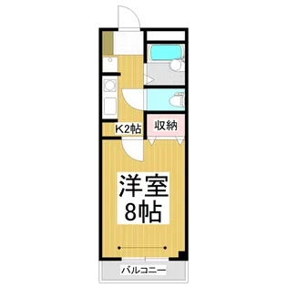 パインコート七瀬【202号室】の間取り