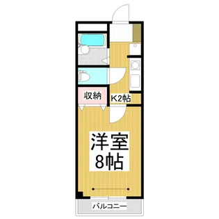 パインコート七瀬【306号室】の間取り