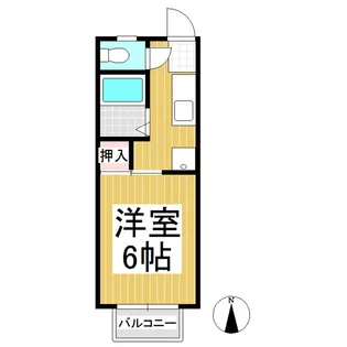 サンライズハイツ平林【202号室】の間取り
