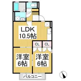 エクシード【2階】の間取り