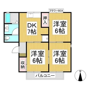 グレイスタウン【101号室】の間取り