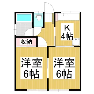 滝ハイツ【202号室】の間取り
