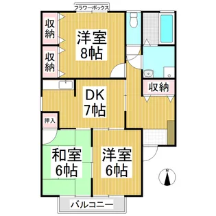 メゾンハピネスT【103号室】の間取り