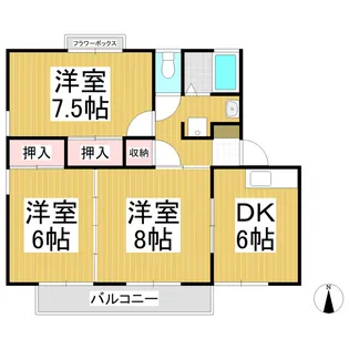 ライブタウン泉 B棟【205号室】の間取り