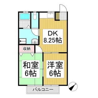 パル中島【207号室】の間取り