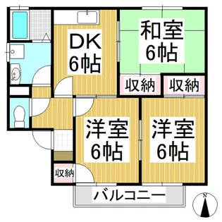 アミーゴやまぎし【103号室】の間取り