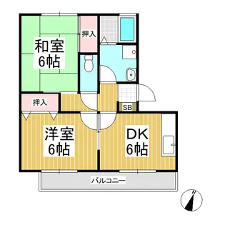 グレイス五岳【302号室】の間取り