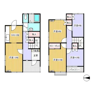 長野県上高井郡高山村【テラスハウス】の間取り