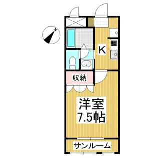 パーソナル桑の花【1階】の間取り