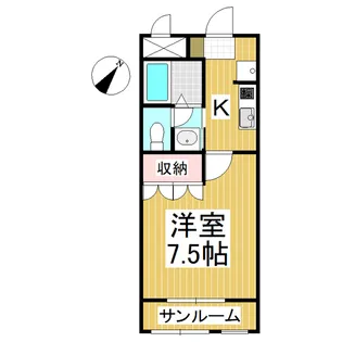 パーソナル桑の花【2階】の間取り