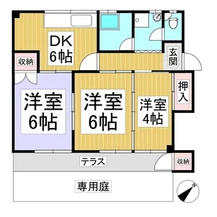 マルワコーポラス【105号室】の間取り