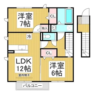 フォレストガーデンA棟【2階】の間取り