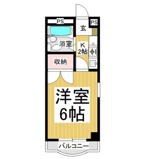 NPハイツ【5-E号室】の間取り