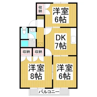 ハイム松橋A棟【203号室】の間取り