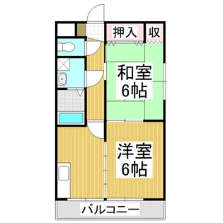 コーポ伝田【305号室】の間取り