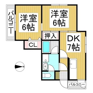 ハイツウィング金子【2階】の間取り