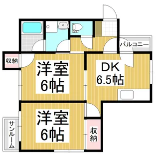 ハイツウィング金子【1階】の間取り