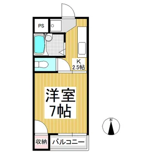 コーポT&T吉田【207号室】の間取り