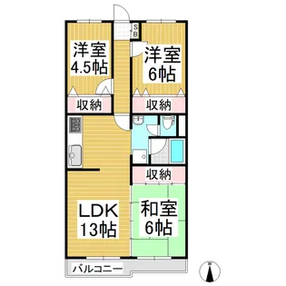 アパルトマン上松【201号室】の間取り