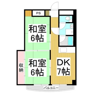 弥生セントラルビル【E65号室】の間取り