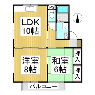 コーポアイリス【A102号室】の間取り