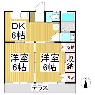 メゾン柳原【101号室】の間取り