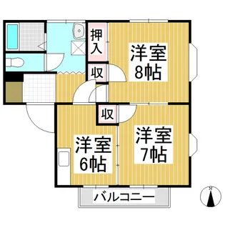 コーポタカ【101号室】の間取り