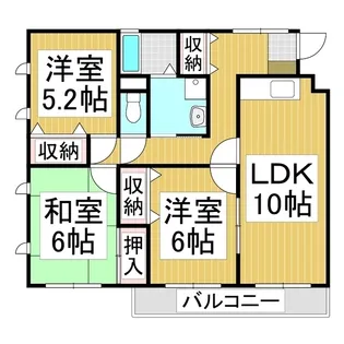 パレスモンタナ【101号室】の間取り