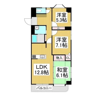 メゾンドール吉栄【6階】の間取り