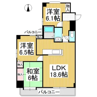 メゾンドール吉栄【6階】の間取り