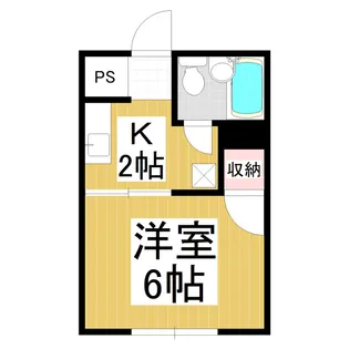 ヴィラ岡村 南館【107号室】の間取り