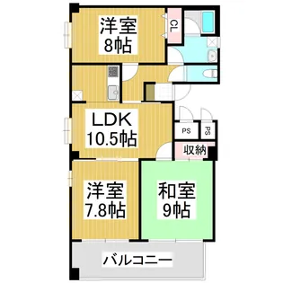 長野県長野市七瀬南部【マンション】の間取り