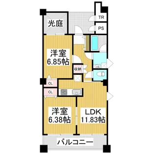長野県長野市七瀬南部【マンション】の間取り