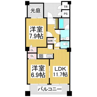 長野県長野市七瀬南部【マンション】の間取り
