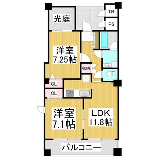 長野県長野市七瀬南部【マンション】の間取り